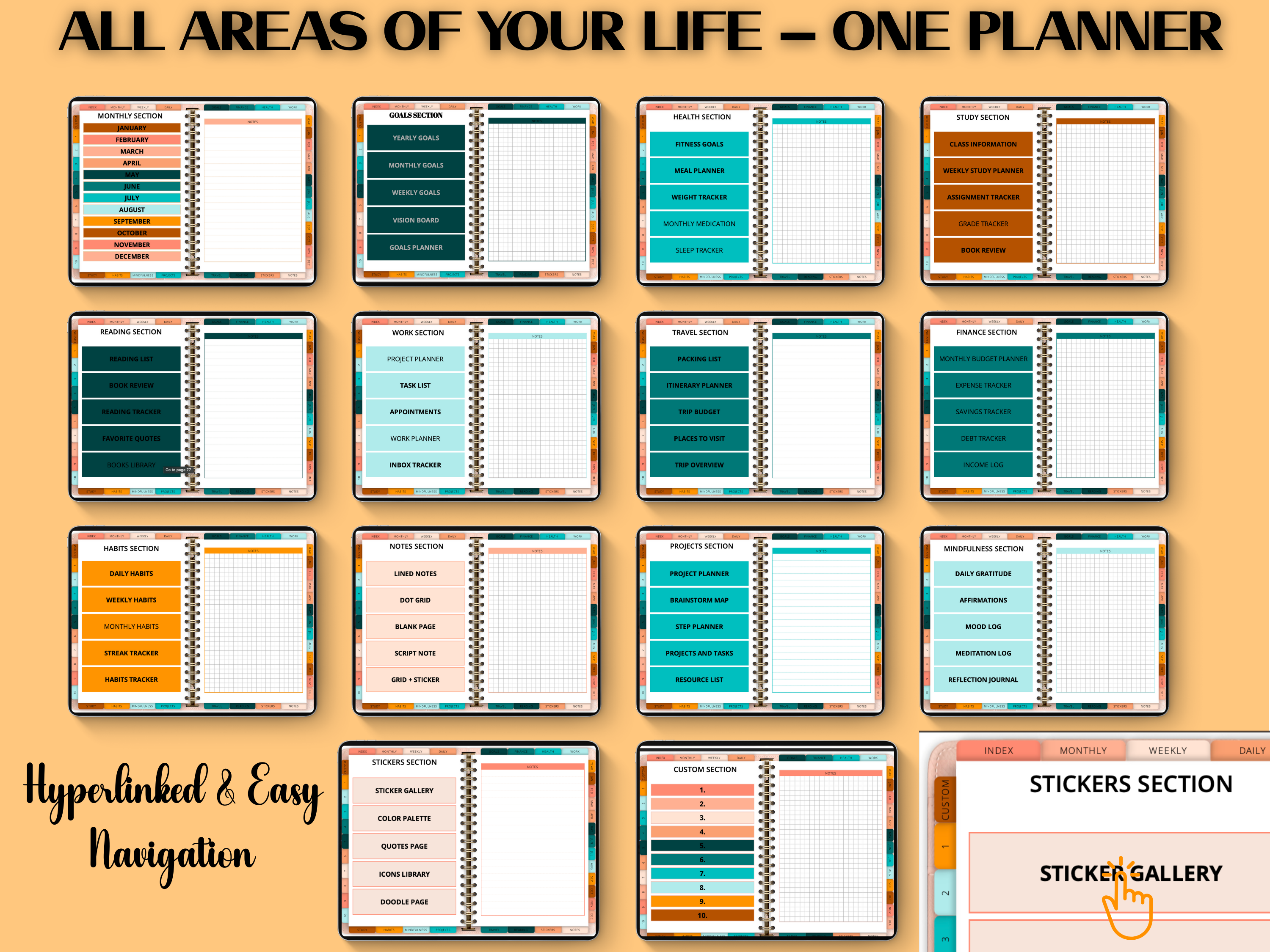 All in one digital planner(2026-2027-2028-2029-2030)