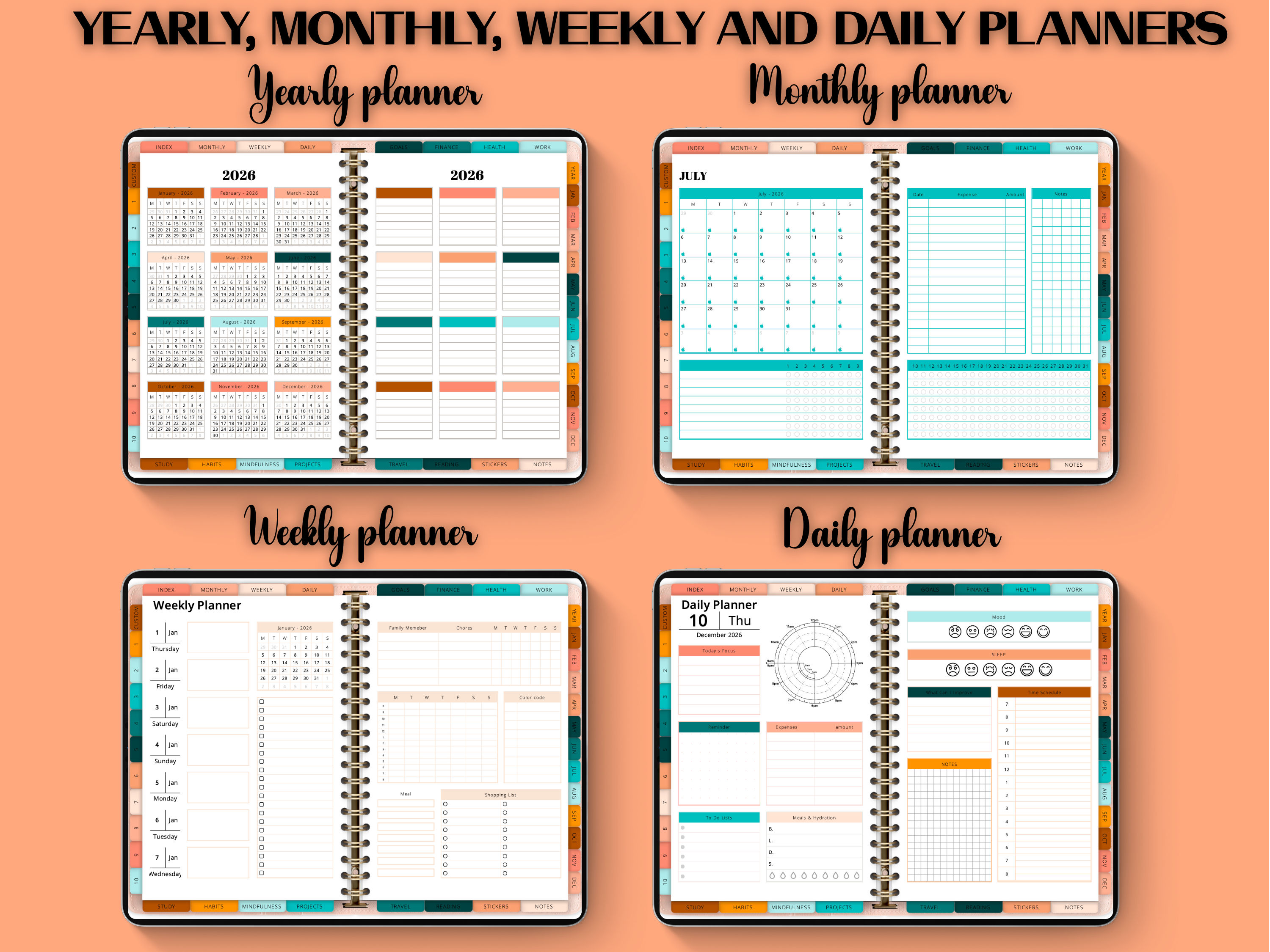 All in one digital planner(2026-2027-2028-2029-2030)