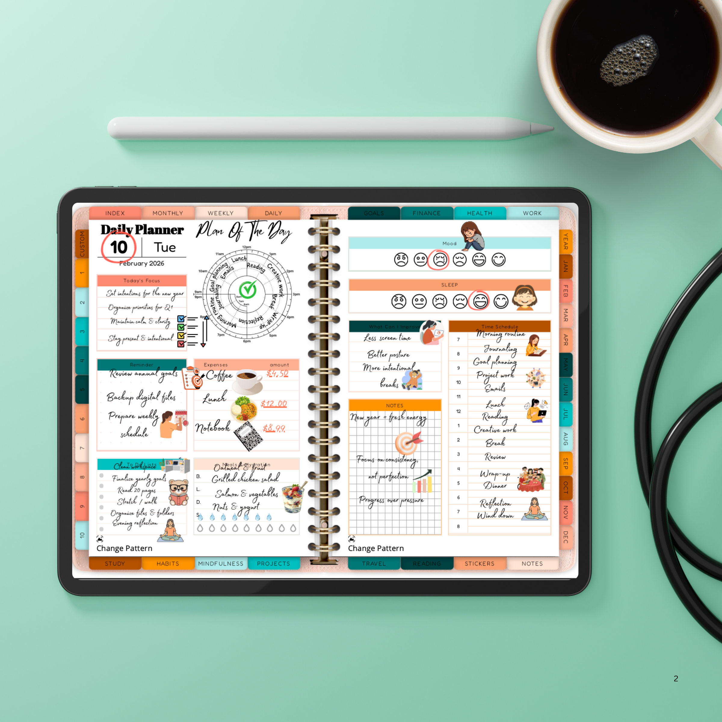 All in one digital planner(2026-2027-2028-2029-2030)